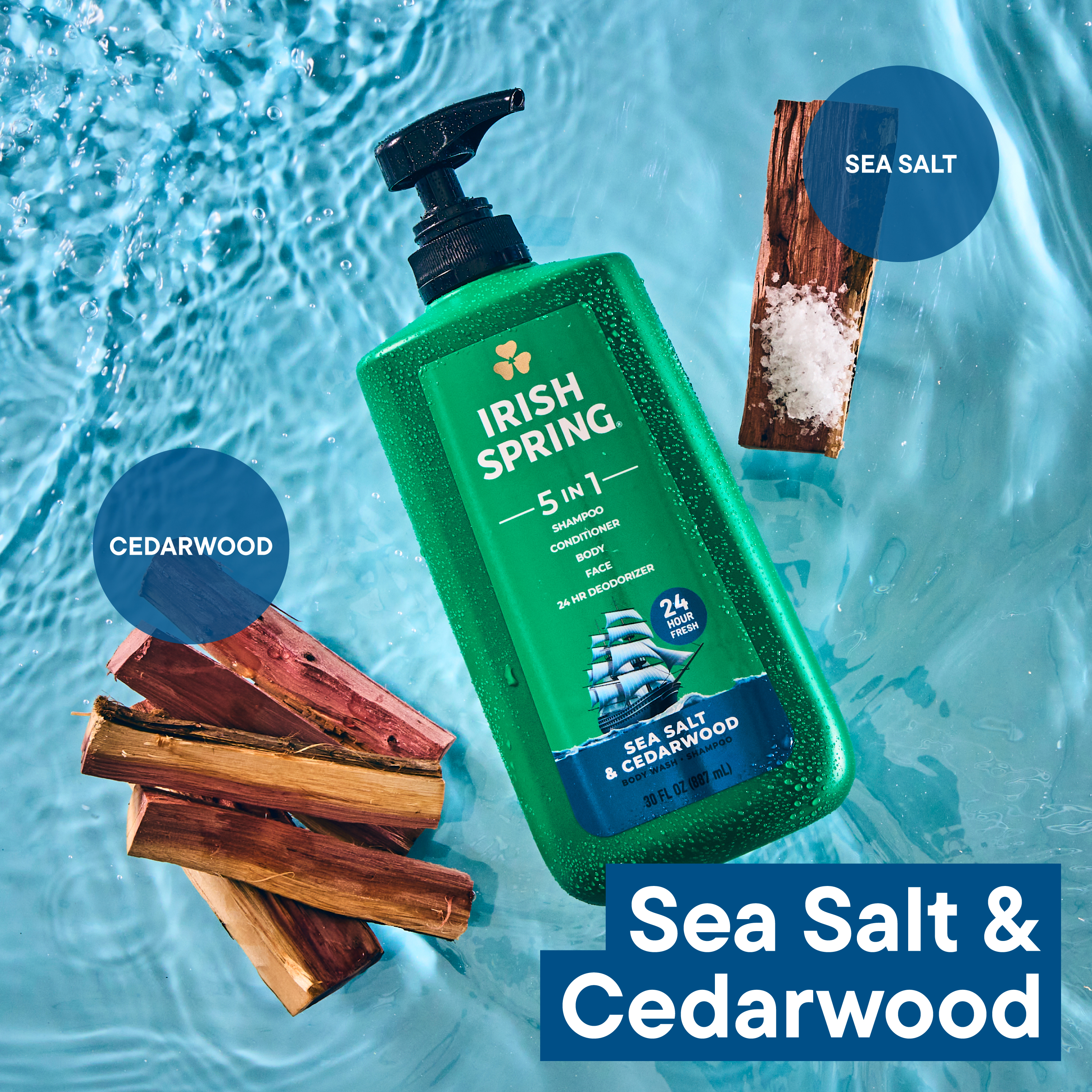 Irish Spring Sea Salt Body Wash PDP